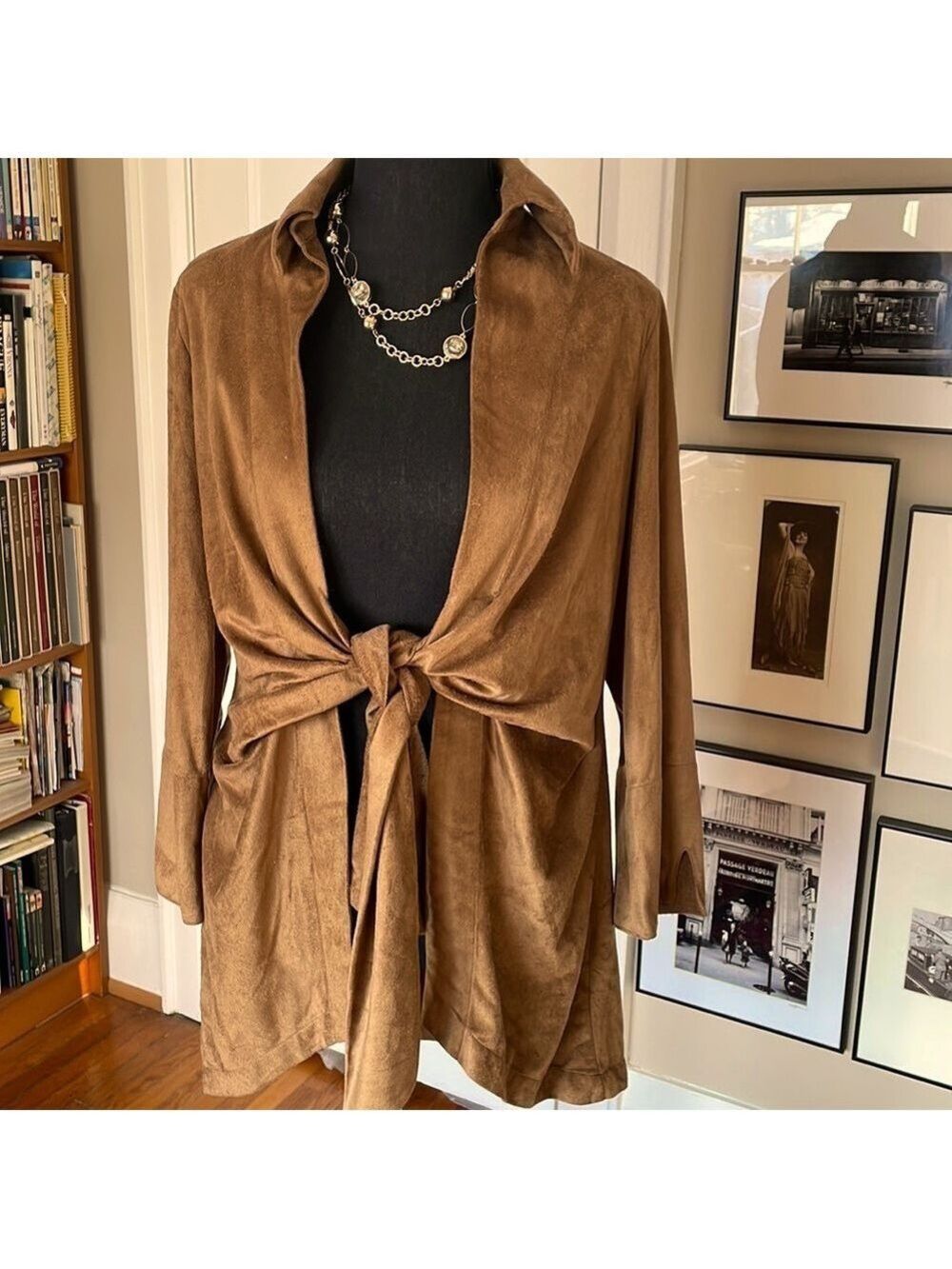 🔥🔥Neiman Marcus Faux-Suede Wrap Jacket 🙌⚡️BNWT